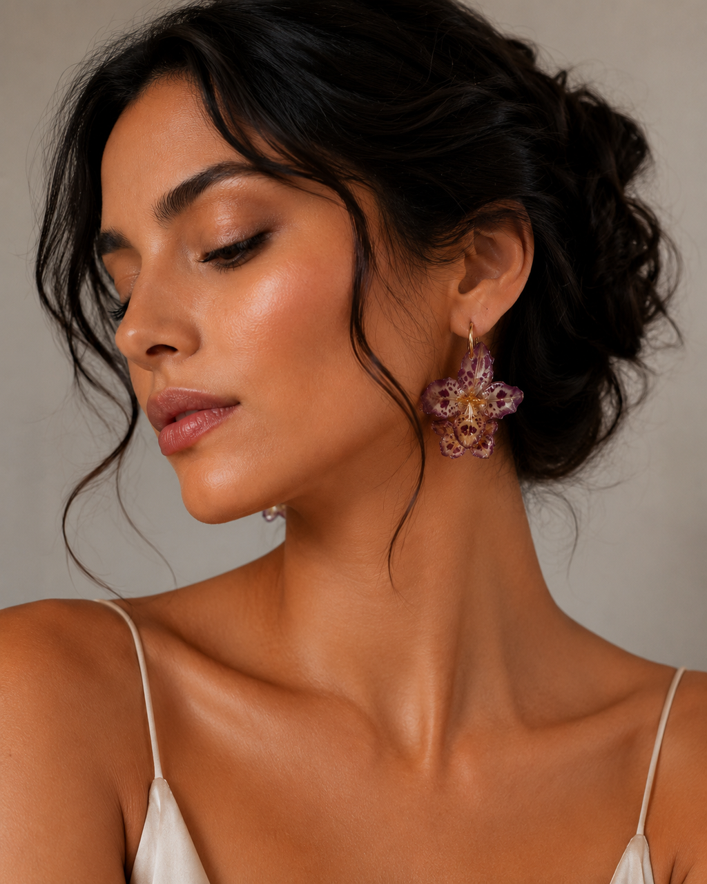 Aretes Orquídeas imperial