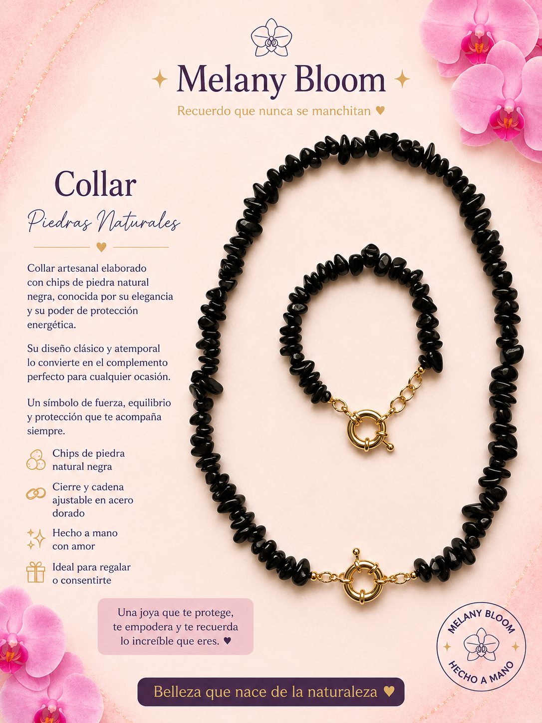 Set Piedra Natural Negra
