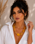 Collar piedra natural naranja
